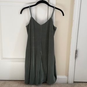 PPLA romper, green, shiny, stretchy material